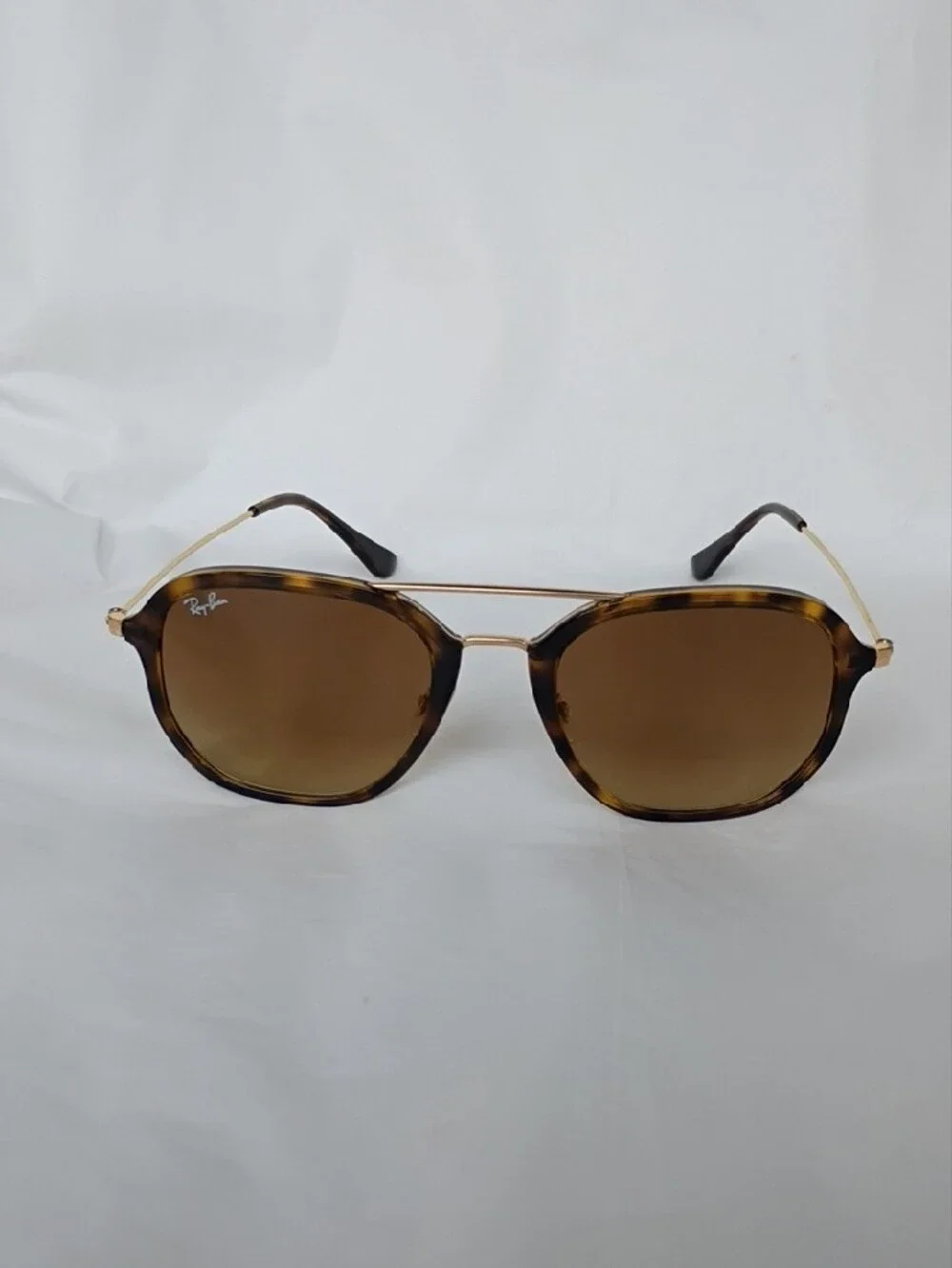 Authentic Ray-Ban Men Brown Tortoiseshell Frame Sunglasses  Gold Bridge RB 4273